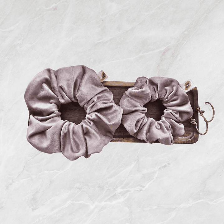 Scrunchie VELVET - malva 2