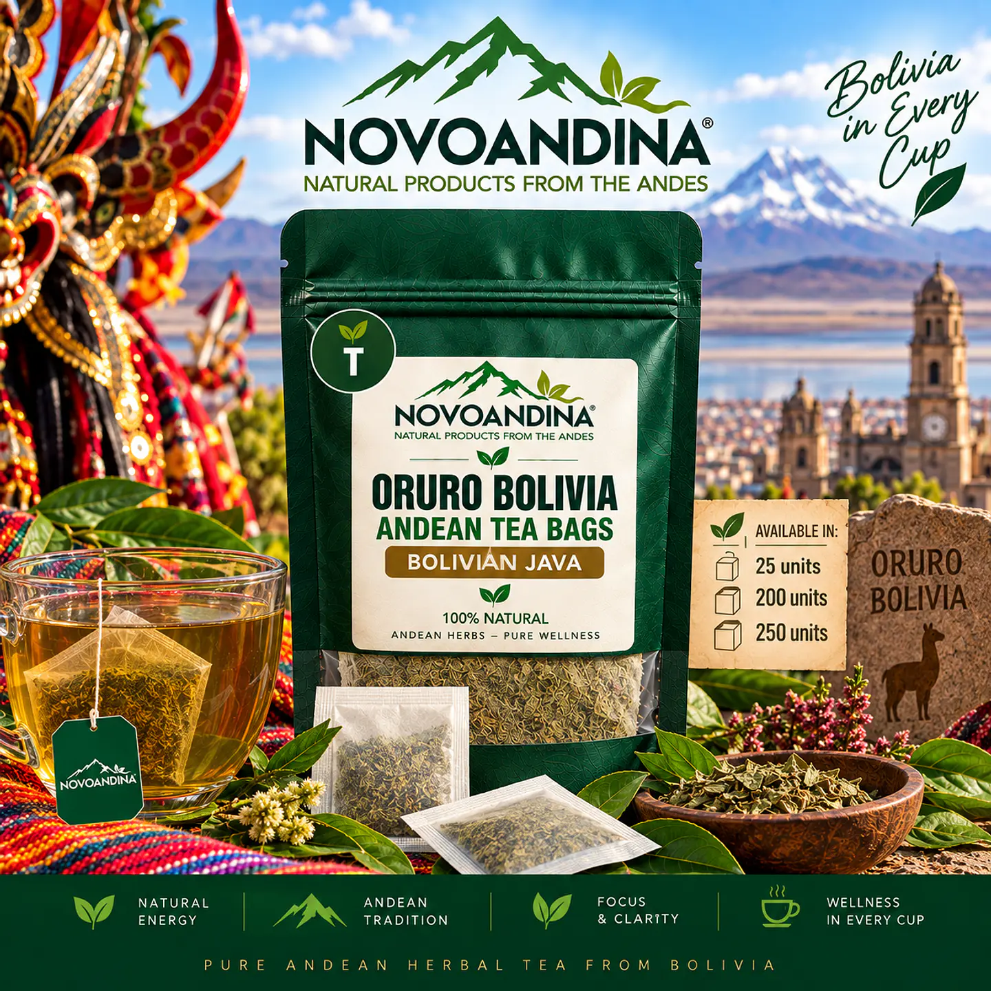 Oruro Bolivia  Andean Tea Bags. 1