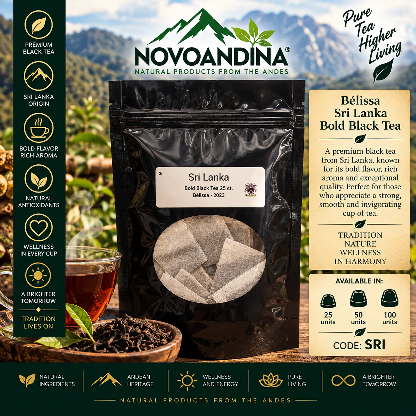 Belissa Sri Lanka Bold Black Tea bags 1