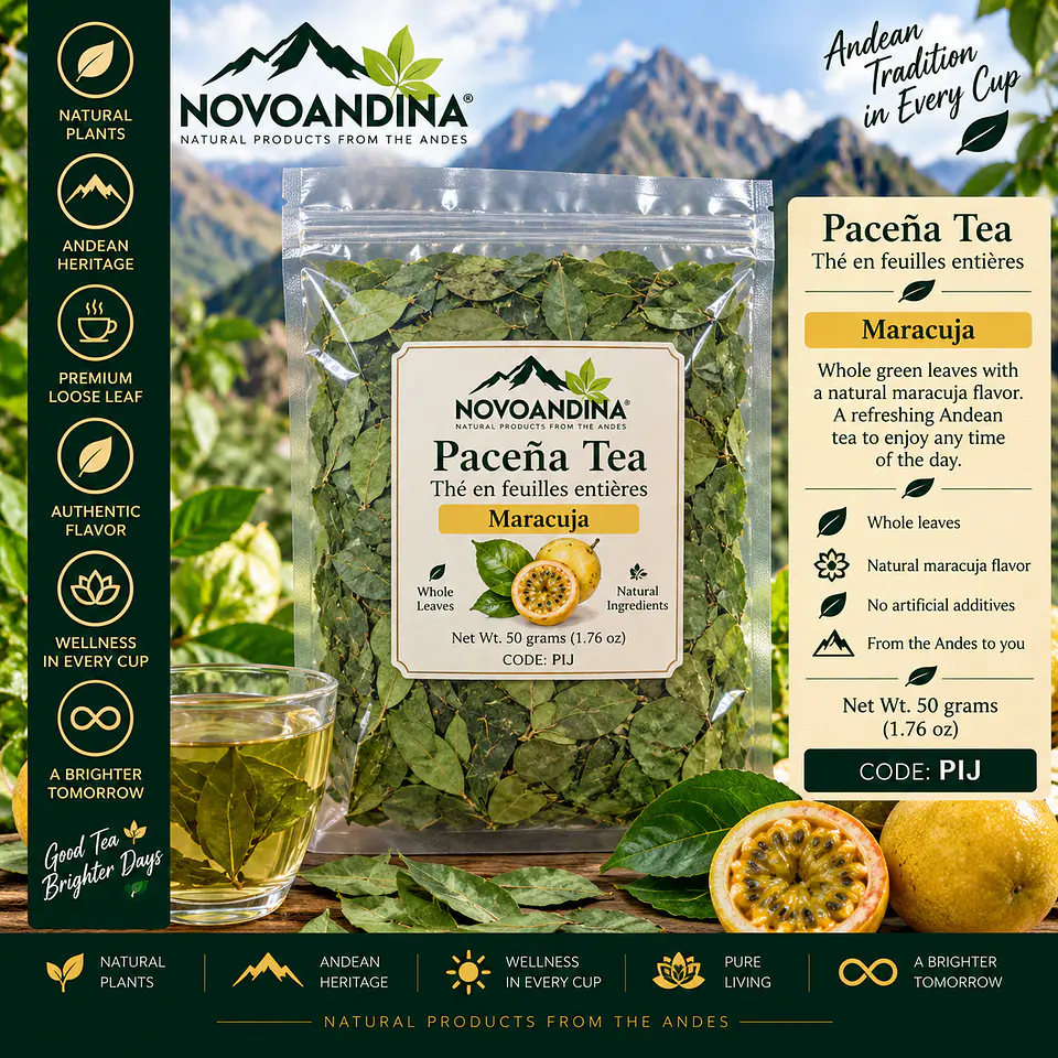 Flavored Paceña Tea ( thé en feuilles entières) 50 grams Maracuja 1