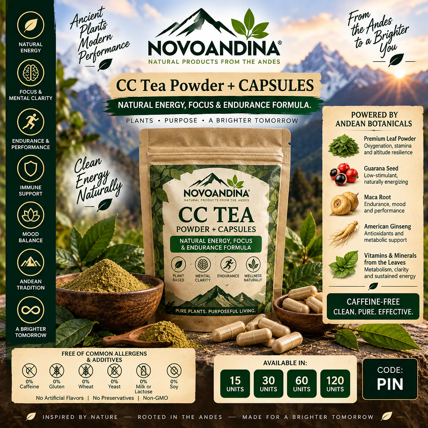 Herbal tea Energy Supplement Caps 1