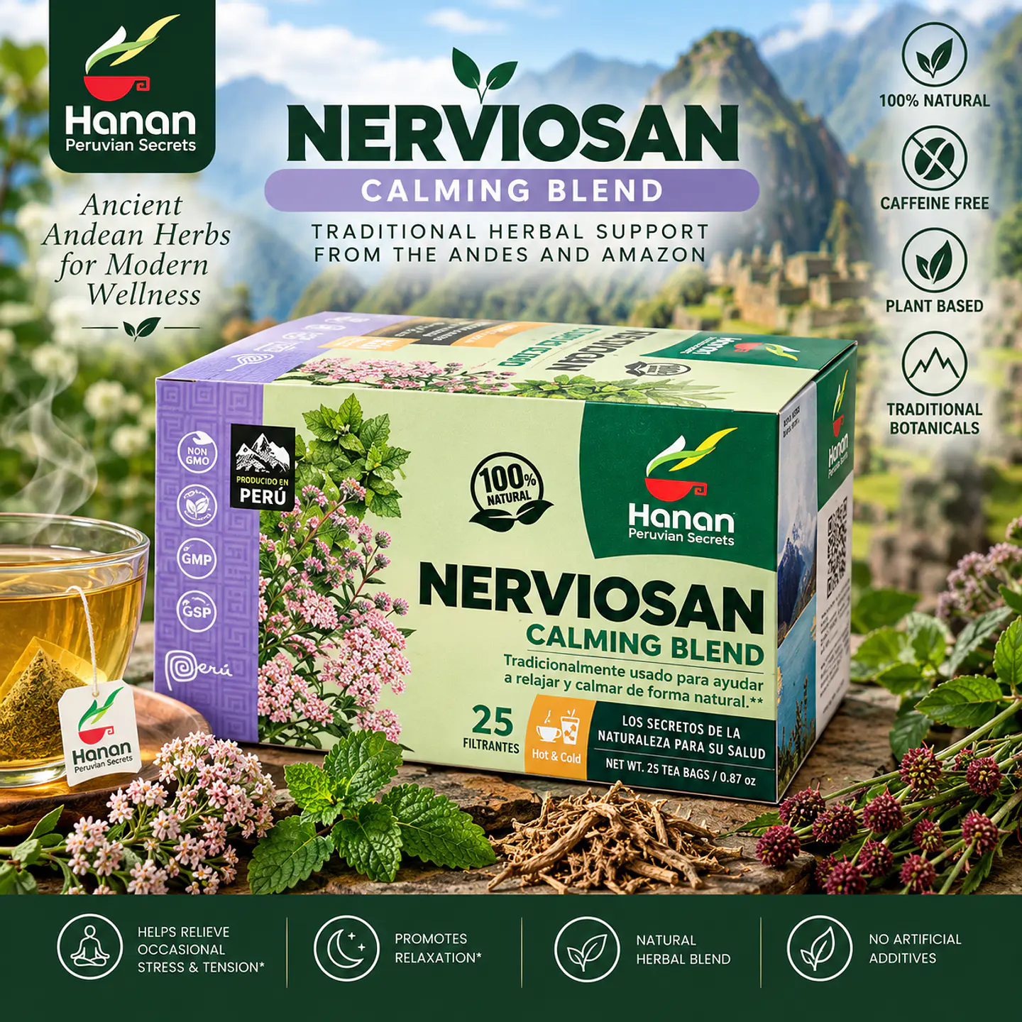 Nerviosan, Calming Blend Tea 25 ct  1