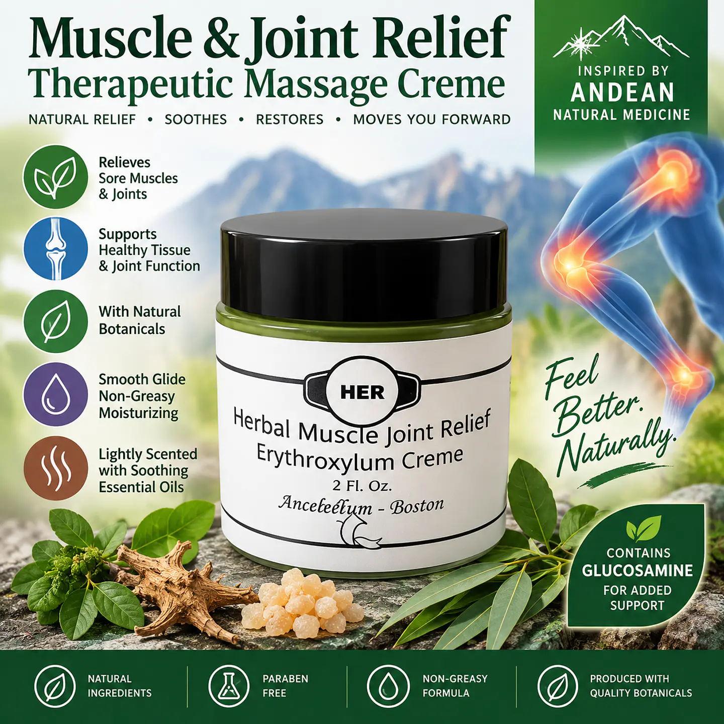 Herbal Muscle Joint Relief Creme 1