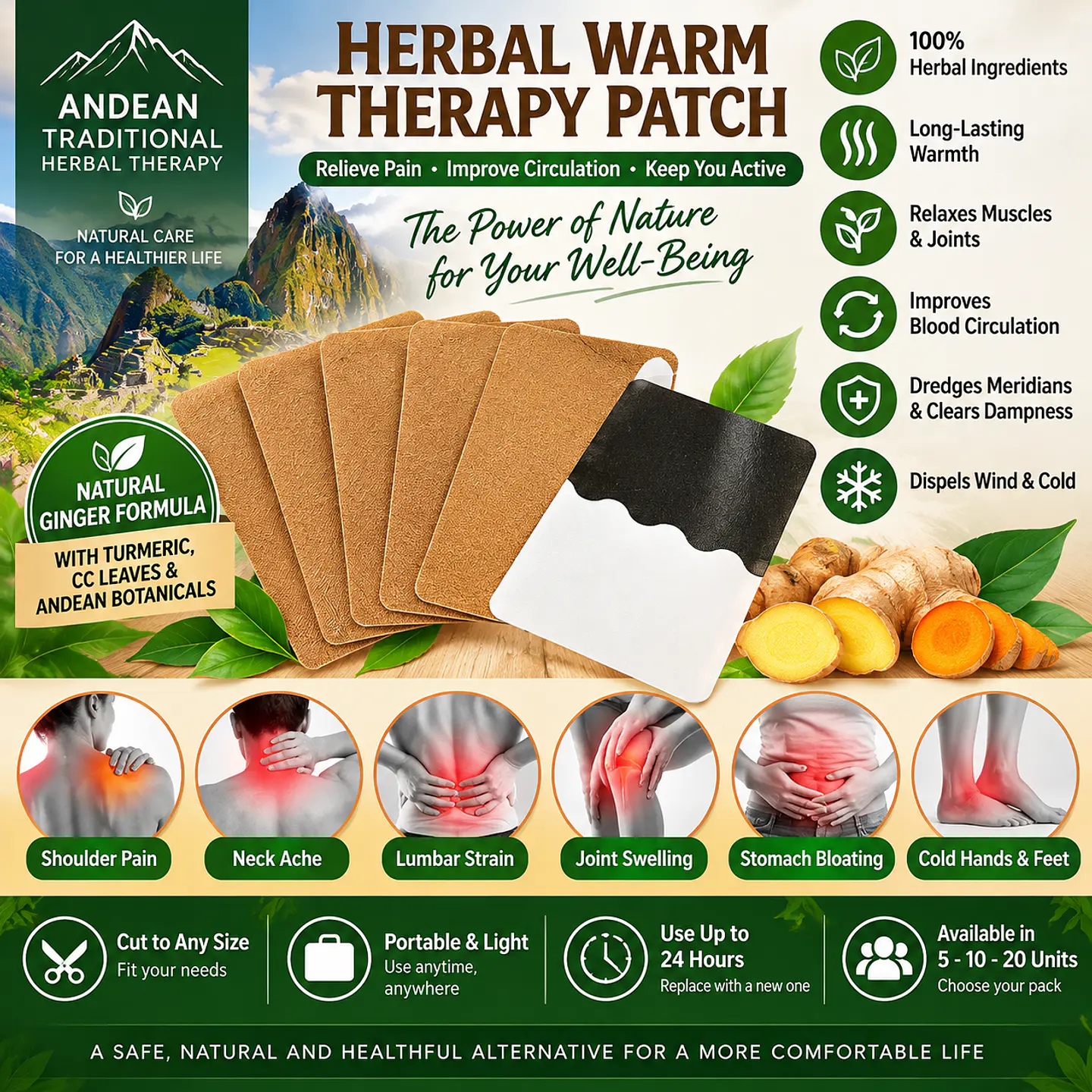 Andean Herbal CC Warm Therapy Patch 1