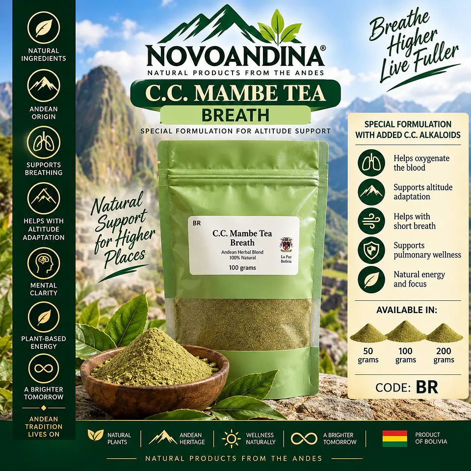  BREATH NOVOANDINA® C.C. Mambe Tea  – Premium Andean Botanical Powder 1