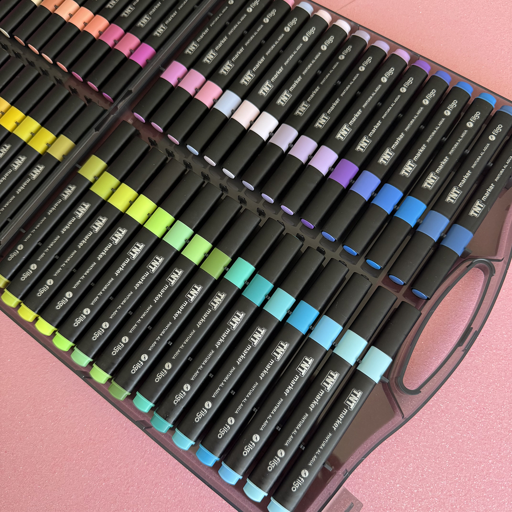 Marcador Acrilico, Pintura al agua, TNT filgo, 60 marcadores