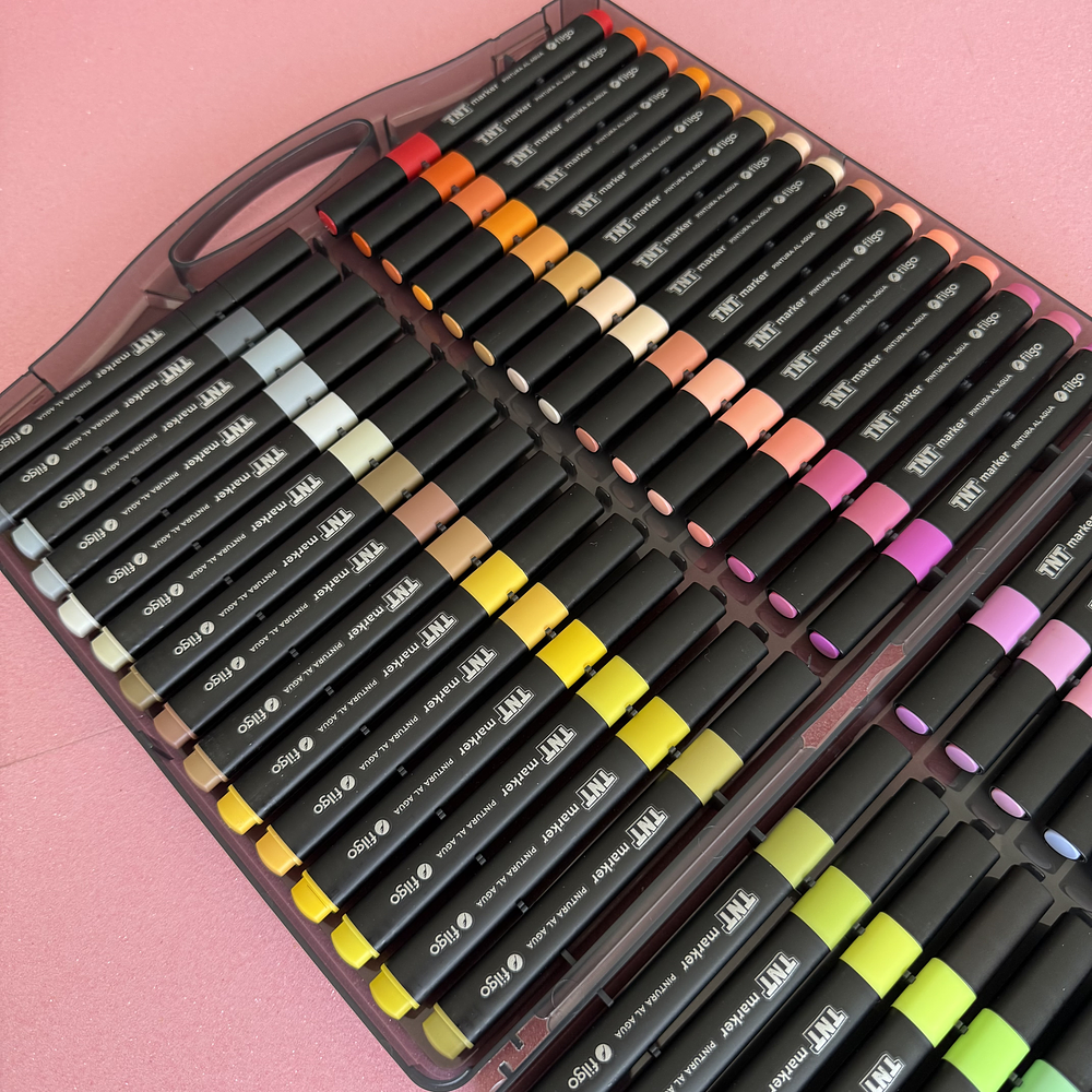 Marcador Acrilico, Pintura al agua, TNT filgo, 60 marcadores