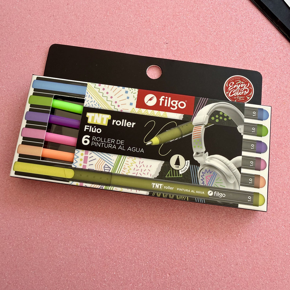 TNT gel roller 6 Fluor, pintural al Agua. 