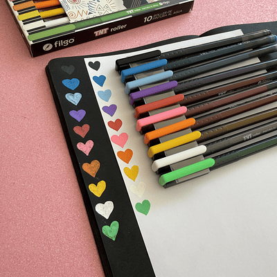 TNT gel roller 10 colores básicos, pintura al Agua.