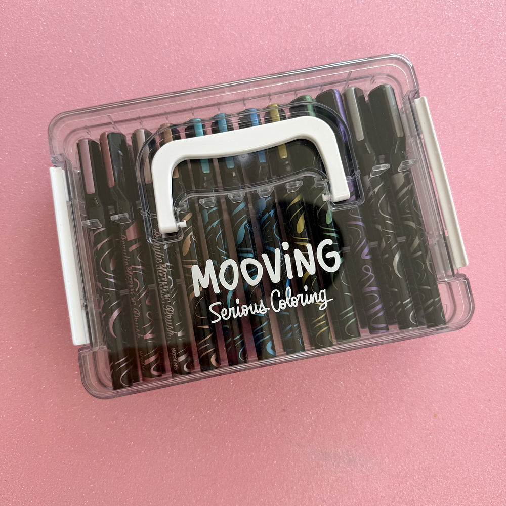 Acrilicos Brush 24 colores metálicos, Mooving.