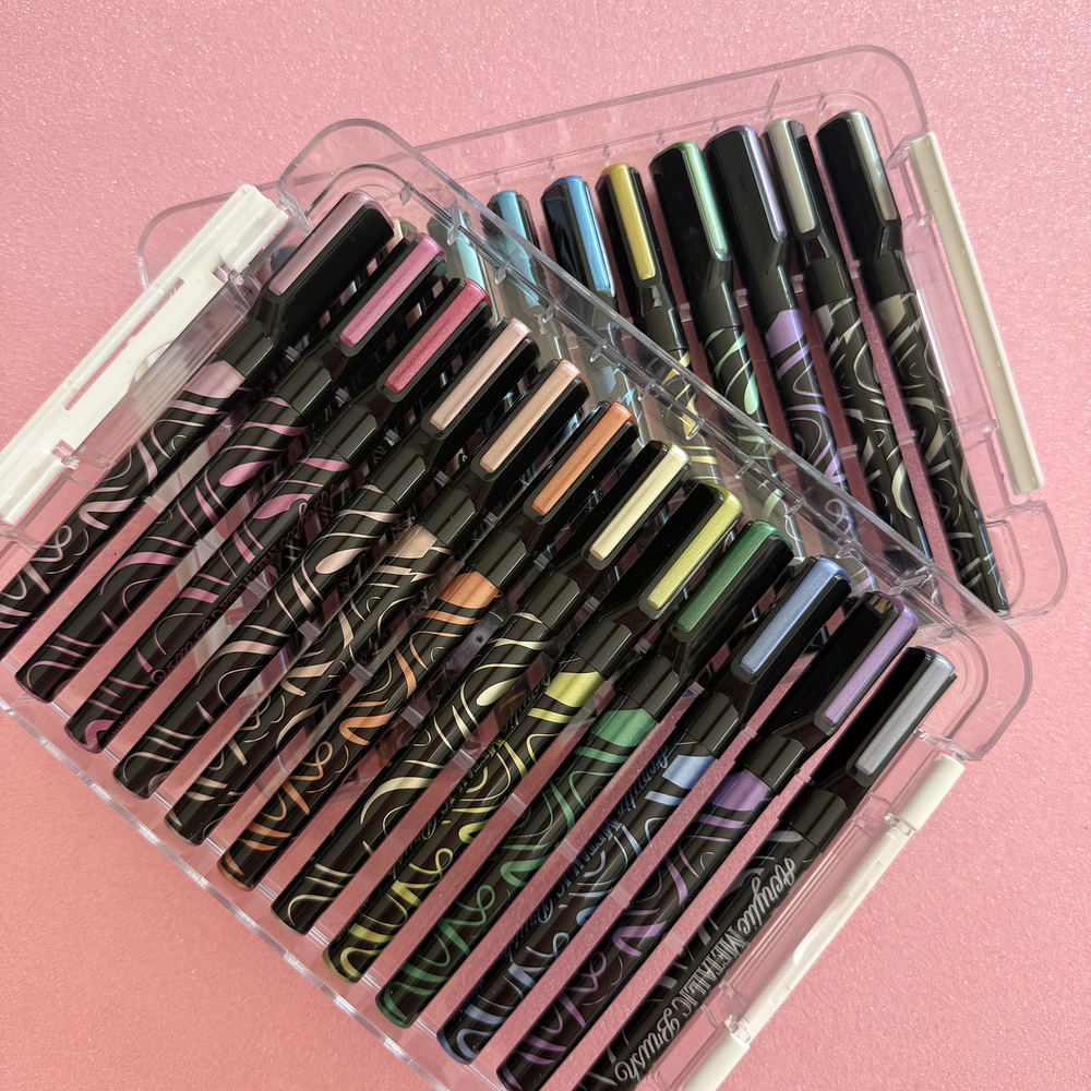 Acrilicos Brush 24 colores metálicos, Mooving.