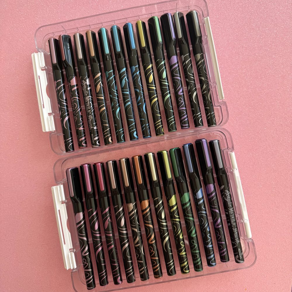 Acrilicos Brush 24 colores metálicos, Mooving.