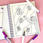 Woman, Libro para colorear, Feña Colors.