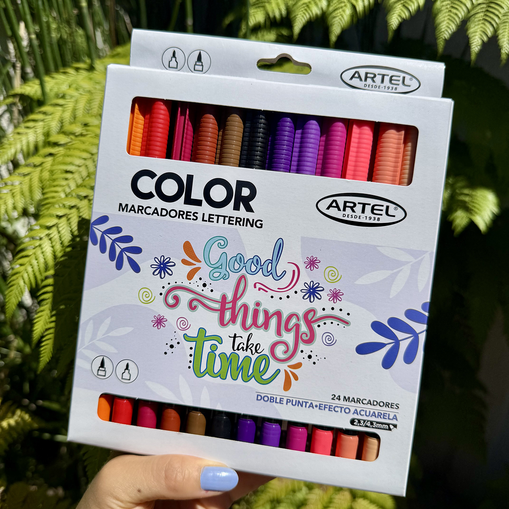 COLOR, marcadores doble punta en base al agua.