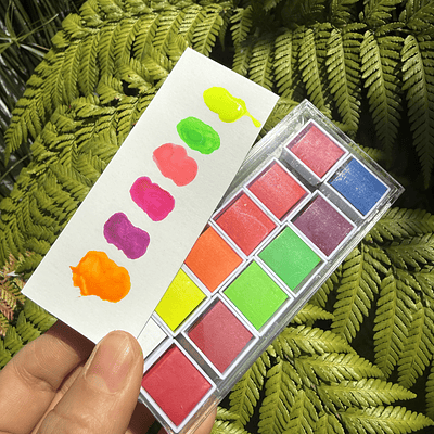 Acuarela Fluor, 12 colores