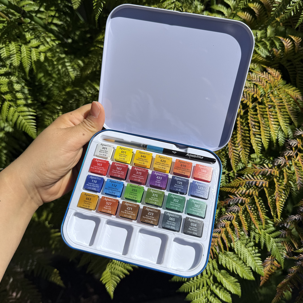 Acuarela Aquafine Daler Rowney 24 pastillas, Travel set