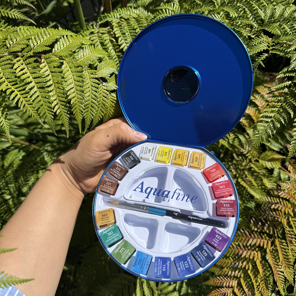 Acuarela Aquafine Daler Rowney 18 pastillas, Travel set.