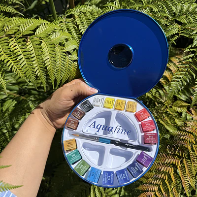 Acuarela Aquafine Daler Rowney 18 pastillas, Travel set.