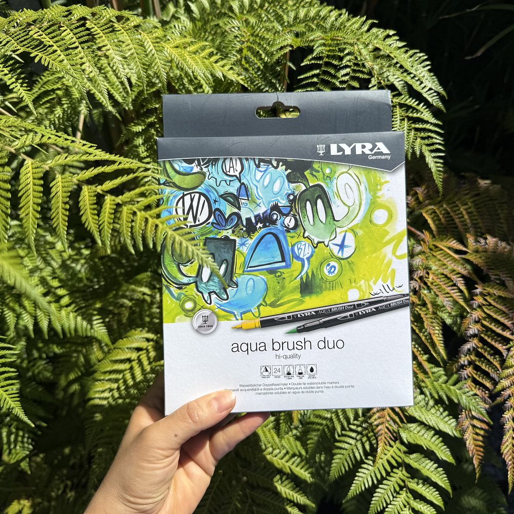 Aqua Brush duo 24 colores, Acuarelables, Lyra.