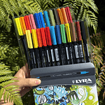 Aqua Brush duo 24 colores, Acuarelables, Lyra.