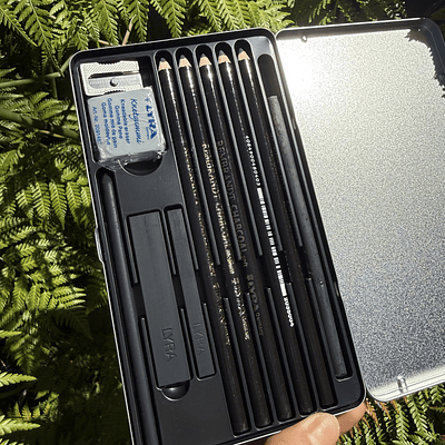 Kit Carboncillo Charcoal Set 12 Piezas, LYRA