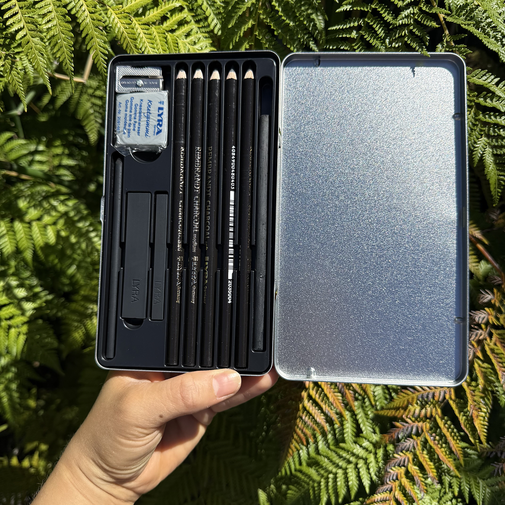 Kit Carboncillo Charcoal Set 12 Piezas, LYRA