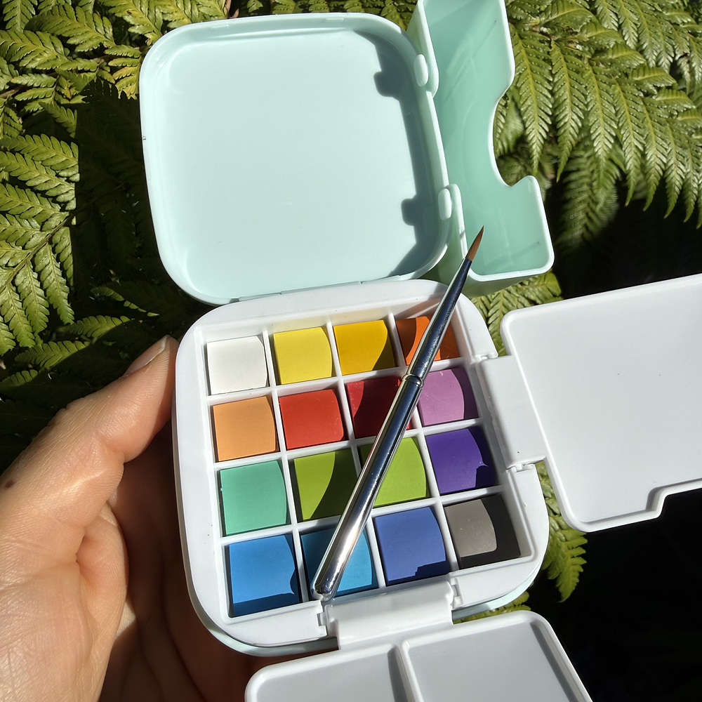 Acuarela Travel Set 16 colores MACARRON- Languo.