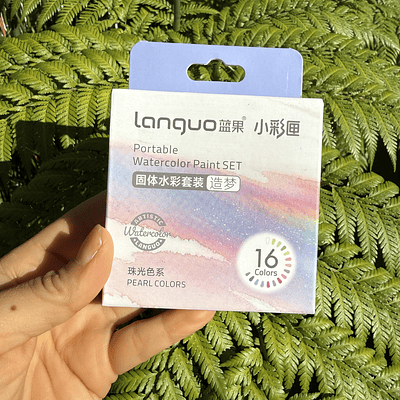 Acuarela Travel Set 16 colores PERLADOS- Languo.