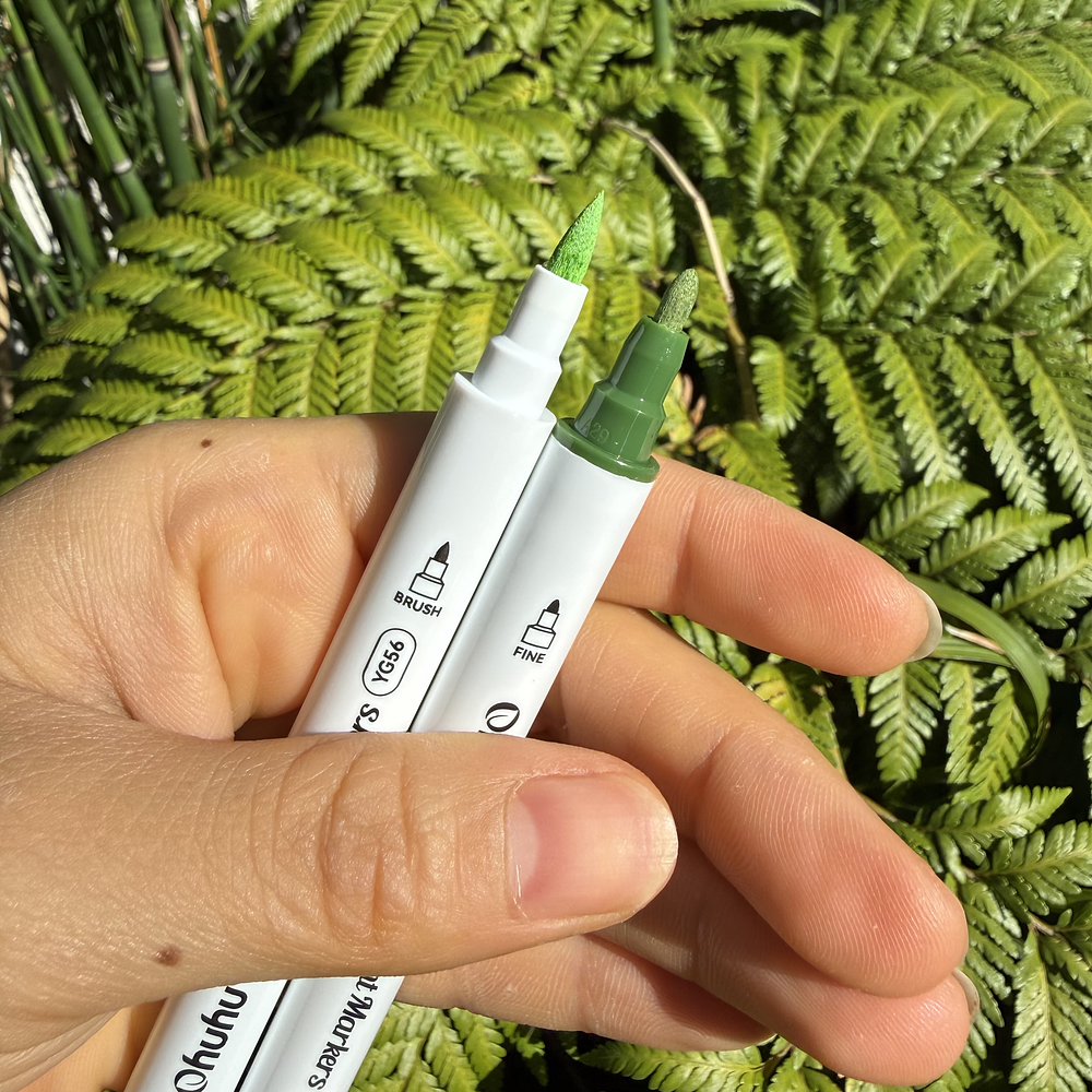 72 Acrílicos doble punta (finba-pincel), Akaka - OHUHU