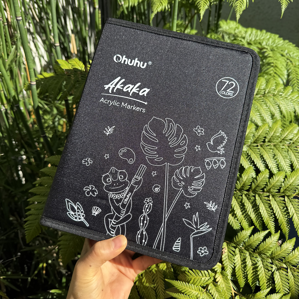72 Acrílicos doble punta (finba-pincel), Akaka - OHUHU