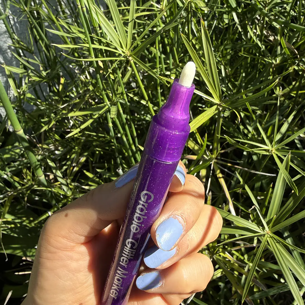 Glitter 24 colores, punta media 3m, Grabie.