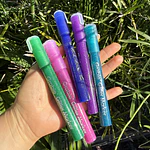 Glitter 24 colores, punta media 3m, Grabie.