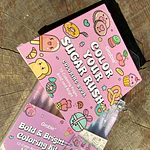 Acrilico Punta fina, Sugar Rush,  12 colores + libro de colorear, Grabie. 