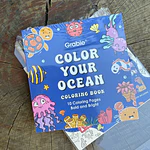 Acrilico Punta fina, Ocean,  12 colores + libro de colorear, Grabie.