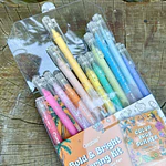 Acrílico Punta fina, Summer,  12 colores + libro de colorear, Grabie.