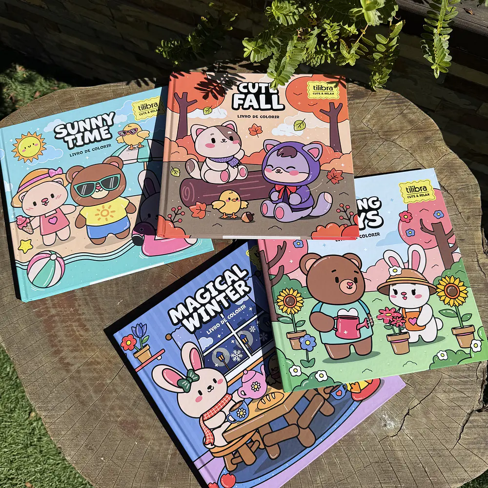 Pack Super kawaii Tilibra, 4 libros de estación.