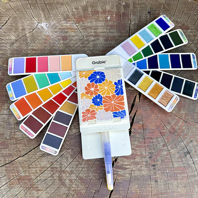 Travel Set acuarelas, 56 colores, Grabie.