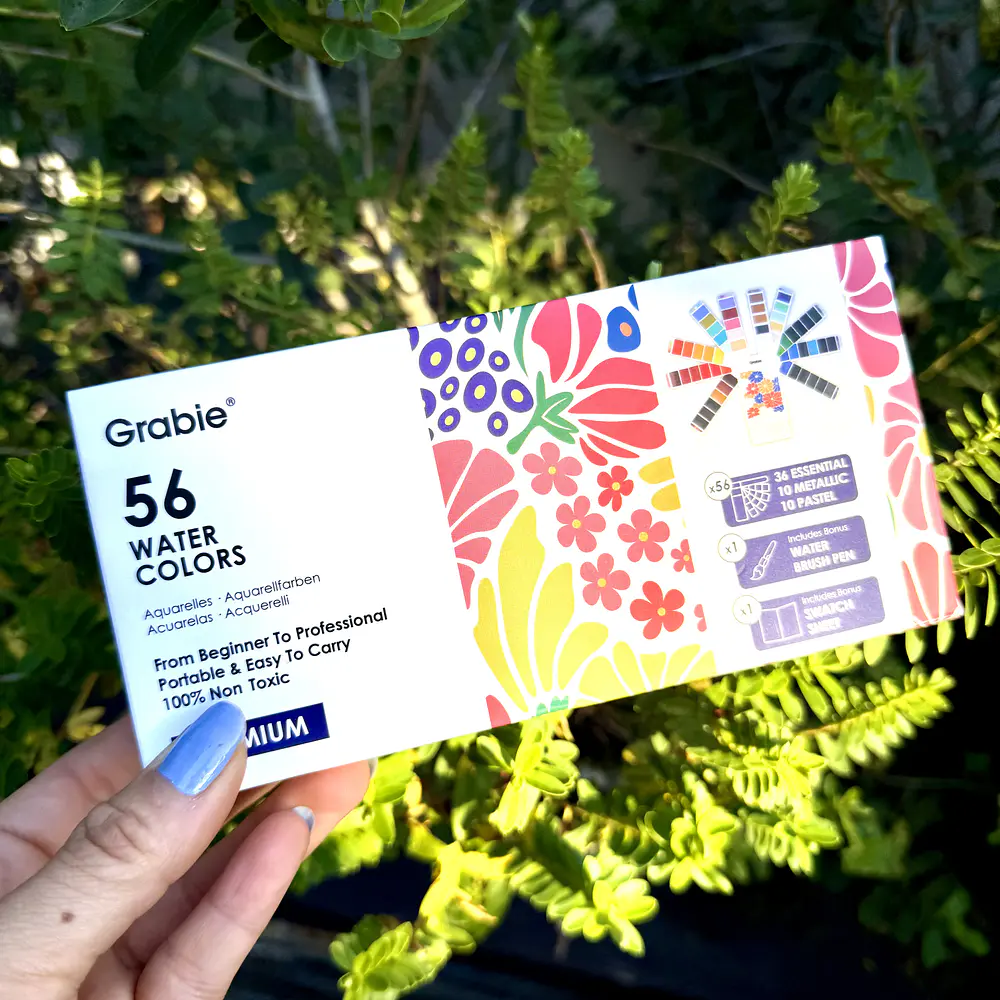 Travel Set acuarelas, 56 colores, Grabie.