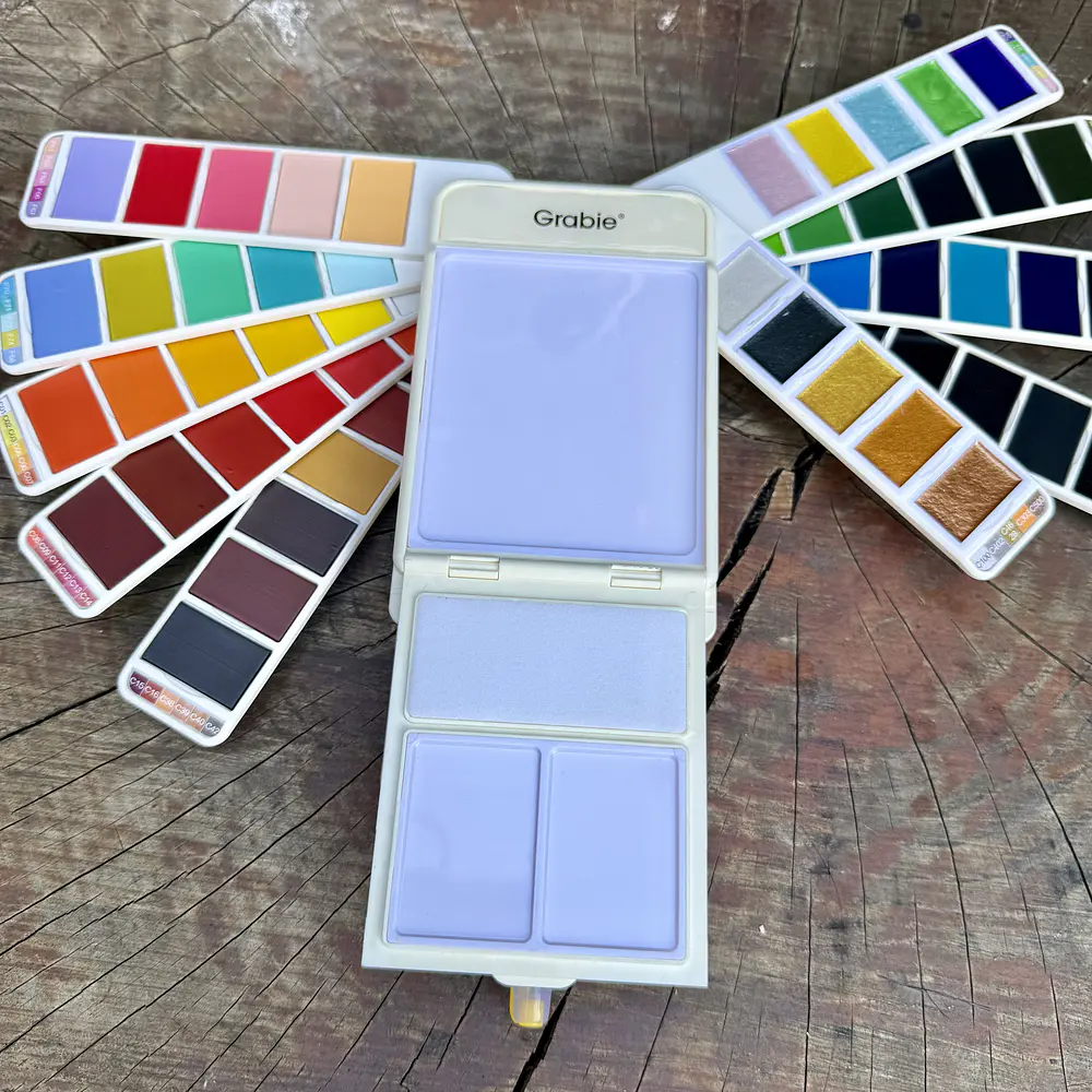 Travel Set acuarelas, 56 colores, Grabie.