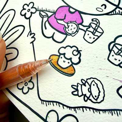 PREVENTA.Glitter Iridiscente 18 colores, Gel roller, Grabie