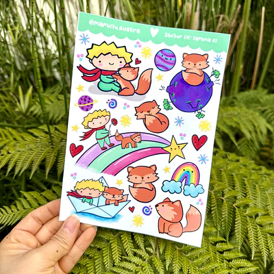Sticker UV transfer- Pequeño Principe, lámina 3.