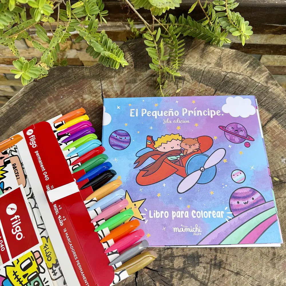 Pack Iniciación , Pequeño Principe + marcadores permanentes. 
