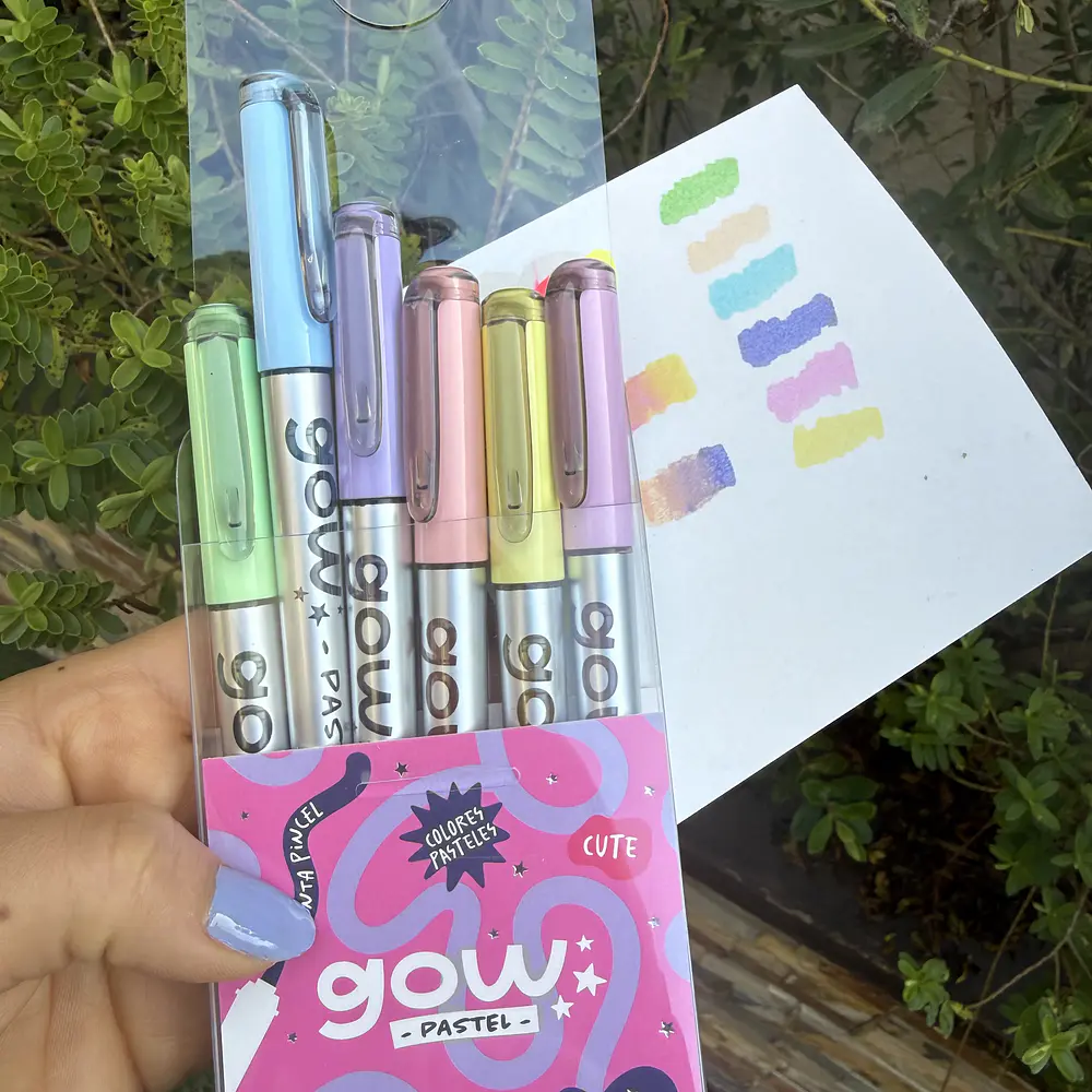 GOW Pastel, 6 marcadores al agua.