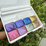 Acuarelas iridiscente AURYX, Magic 8 colores.