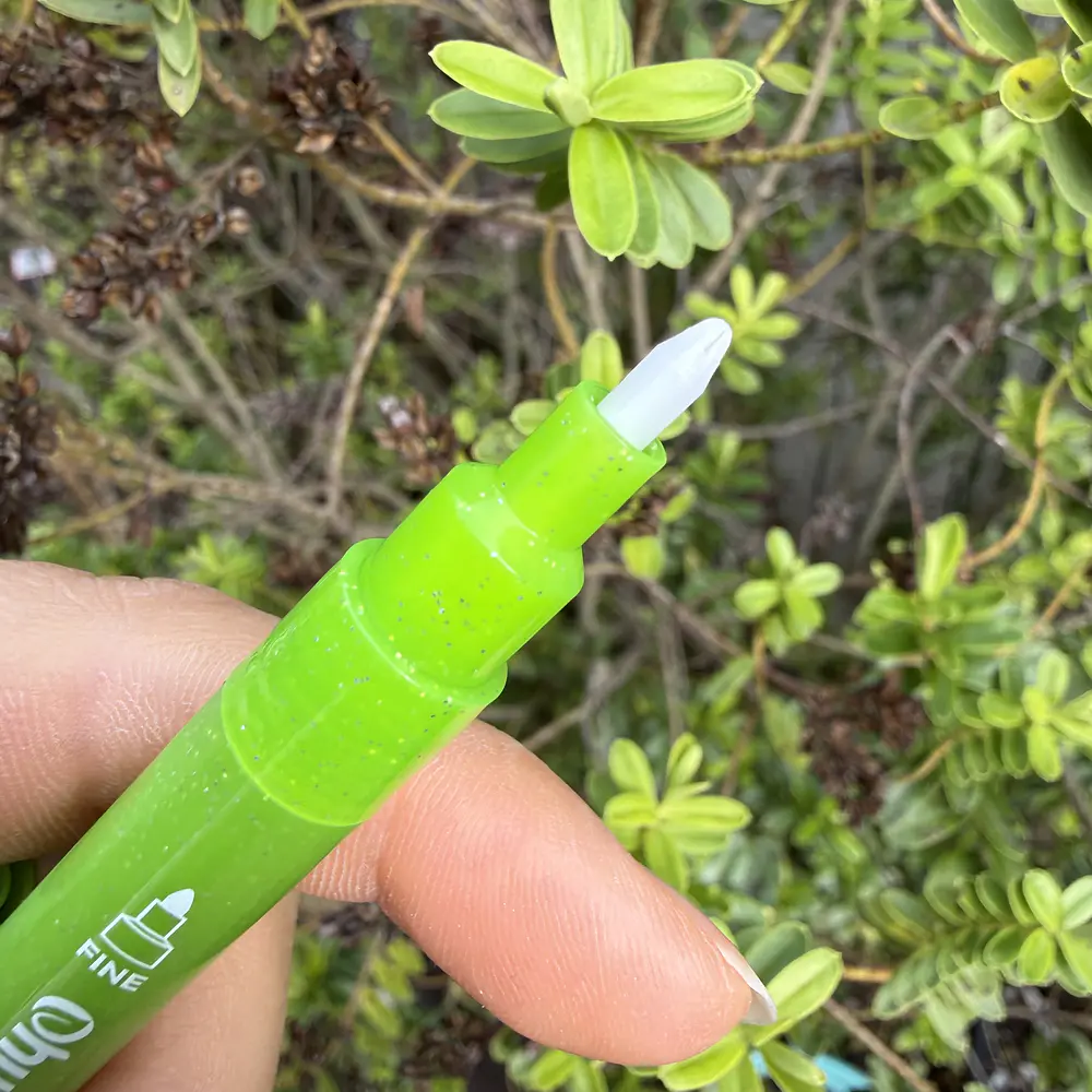24 marcadores glitter metálicos, OHUHU, punta fina 0.7mm