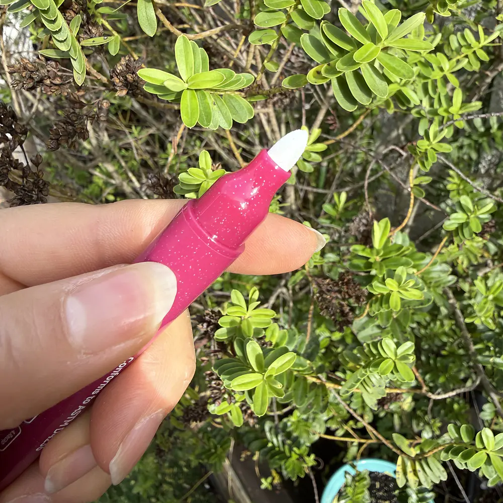 24 marcadores glitter metálicos, OHUHU, punta gruesa 3.0mm.