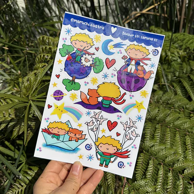 Sticker UV transfer- Pequeño Principe, lámina2.