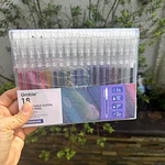 Set 18 Glitter roller gel, retractil, 1.0mm, GRABIE.