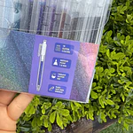 Set 18 Glitter roller gel, retractil, 1.0mm, GRABIE.