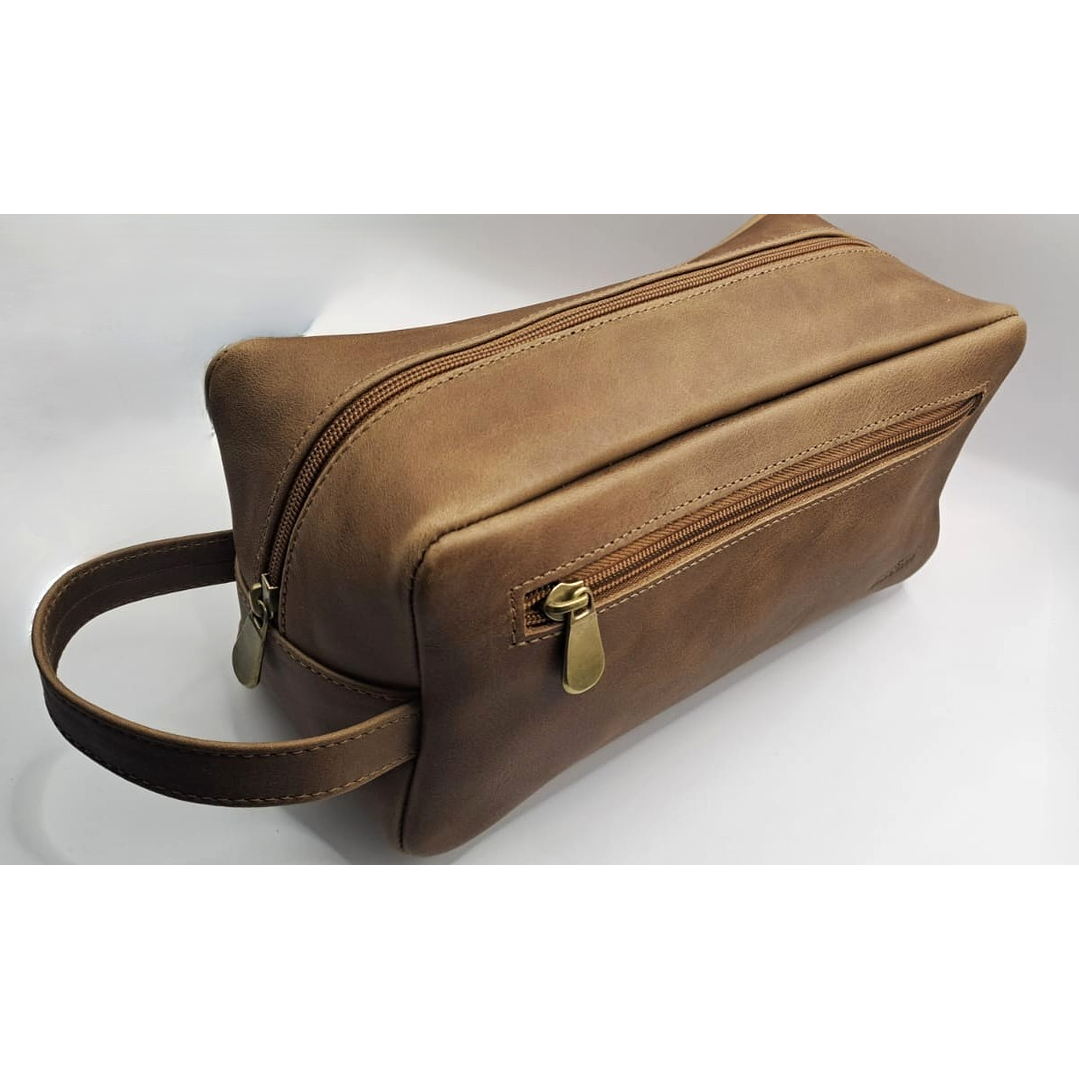 Neceser Magnum 100% Cuero - Café 6